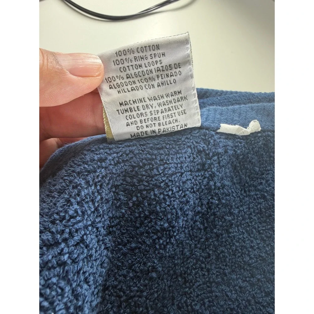 Mercedes Benz Navy Blue Cotton Bath Towel Royal Comfort Embroidered Logo Luxury